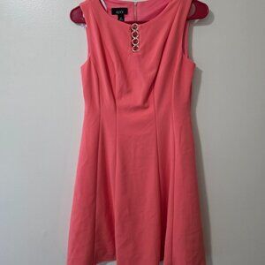 Coral cocktail dress